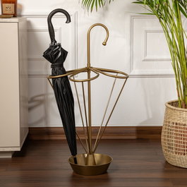 Aberto Design Paragüero de Metal Dorado